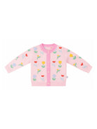 Cardigan per neonata Stella McCartney Kids rosa con ricamo fiori TY9130 Z2423 51Z STELLA McCARTNEY KIDS 
