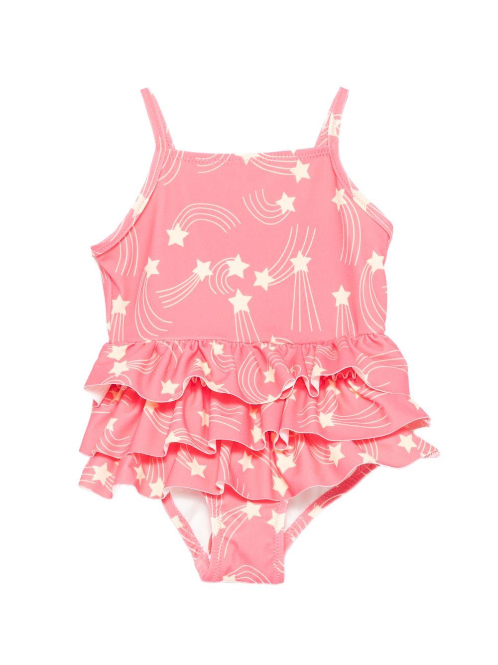Costume intero per neonata Mini Rodini rosa con stampa a stelle all-over 26280106 PINK MINI RODINI KIDS 