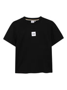 T-shirt per bambino Boss Kids nera con dettaglio logo J52897 09B BOSS KIDS 