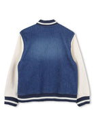 Bomber con logo per bambino Givenchy Kids blu con orlo a coste H30814 Z10 GIVENCHY KIDS 