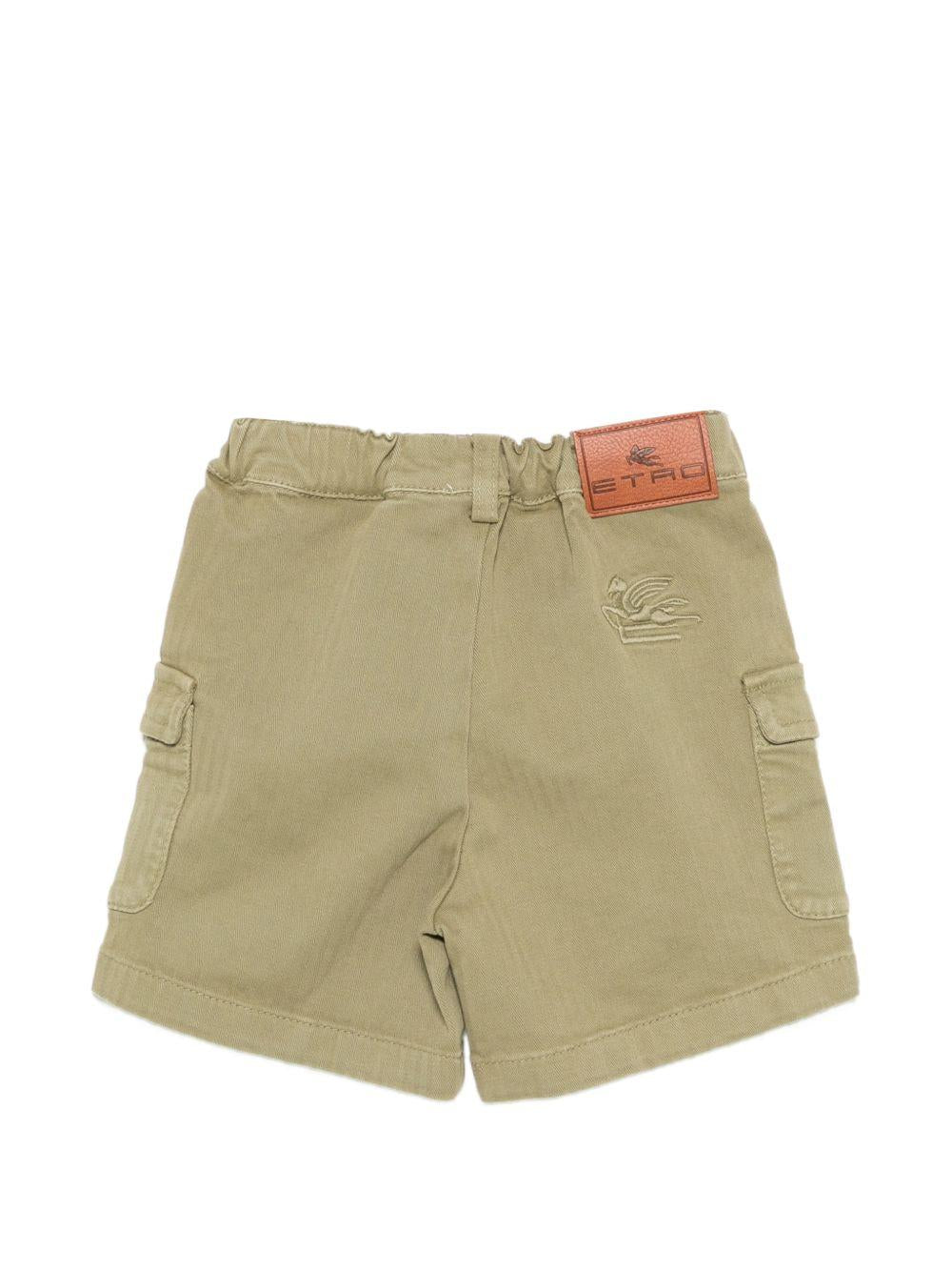 Shorts per neonato Etro Kids verde con vita elasticizzata GY6549 G0064 724 ETRO KIDS 