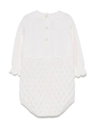 Tutina per neonata Fendi Kids bianco con lavorazione in maglia BUG187 ATRM F0TU9 FENDI KIDS 