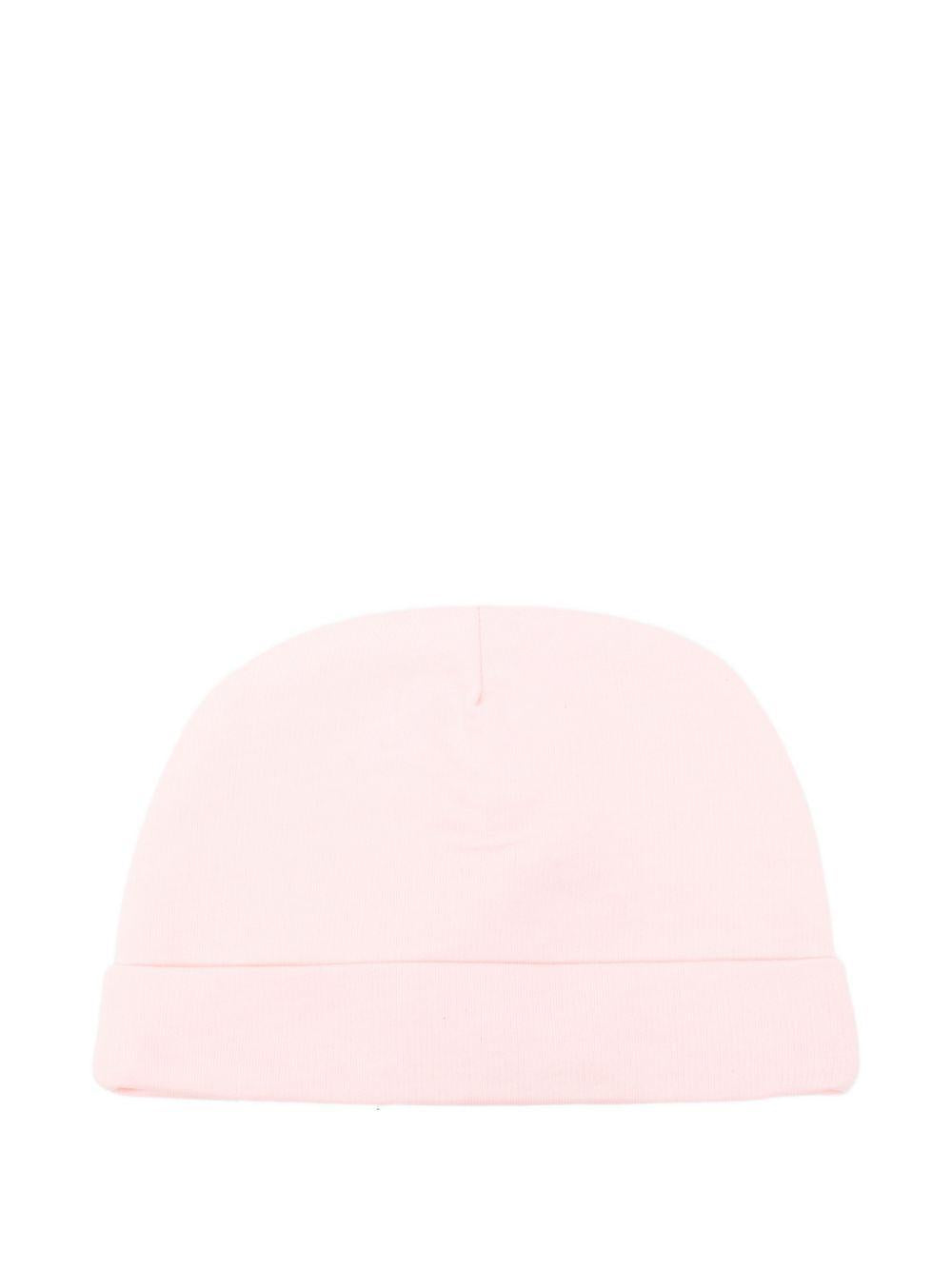 Berretto per neonata Moschino Kids rosa con motivo orsetto MUX05ULCA19 50209 MOSCHINO KIDS 