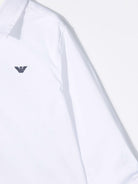 Camicia per neonato Emporio Armani Kids bianca con logo 8NHC01 4NGDZ 0100 EMPORIO ARMANI KIDS 