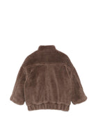 Giubbino per bambina Douuod Kids marrone con texture teddy DZ2P30 Z3949 347 DOUUOD KIDS 