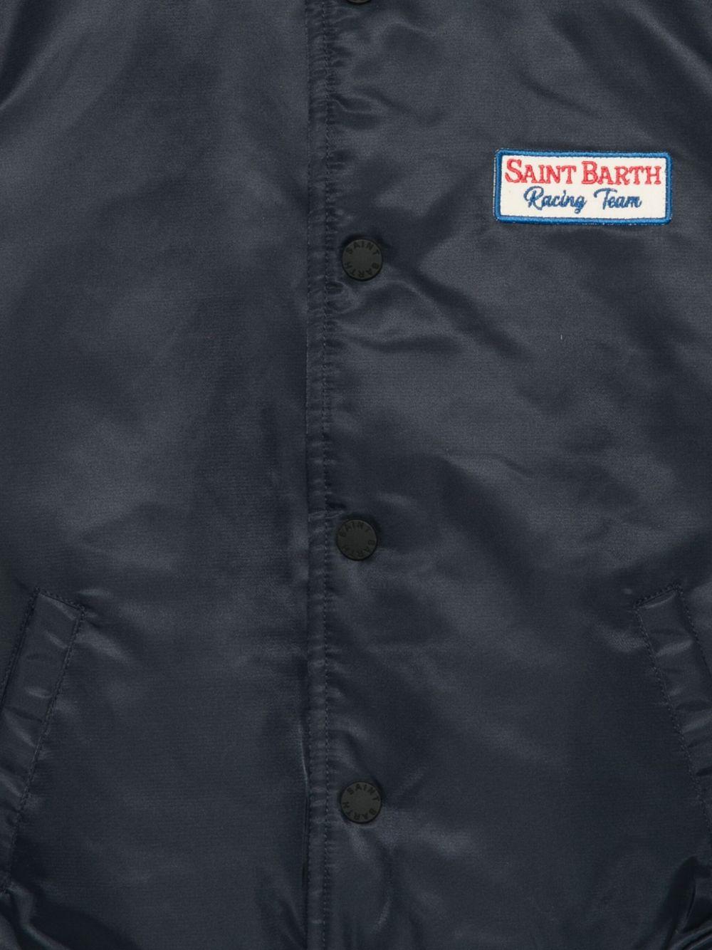 Giacca per bambino MC2 Saint Barth Kids x Peanuts Wells Jr. blu con toppa logo WEL001 00062I MC2 ST. BARTH KIDS 
