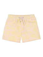 Shorts per bambina Chloé Kids rosa con stampa a fiori C20847 S05 CHLOE' KIDS 