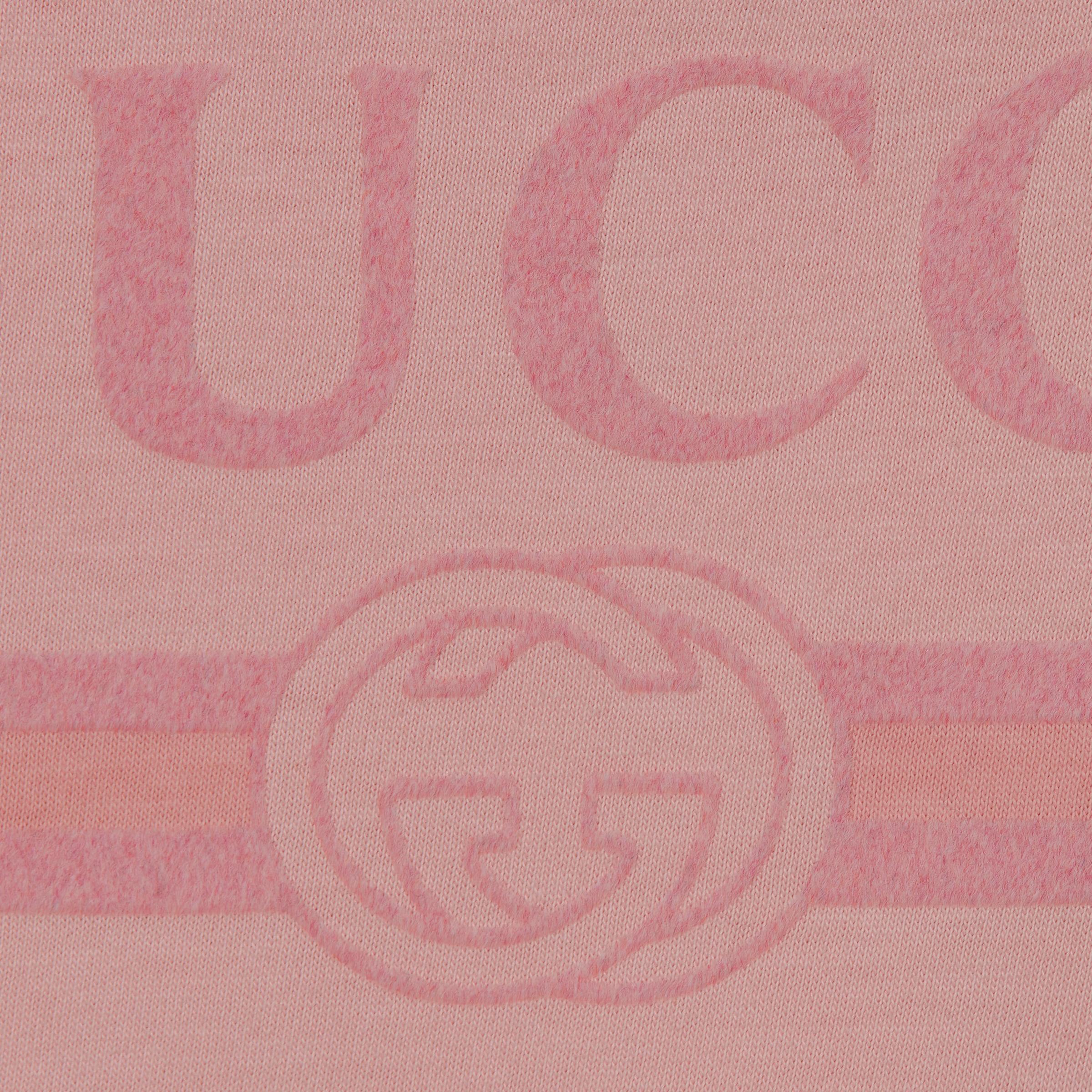 T-shirt per bambina Gucci Kids rosa con logo sul davanti 547559XJHO5 5967 GUCCI KIDS 
