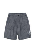 Shorts per bambino C.P. Company Kids grigi con logo sul davanti CUQ00LL0E46 60010 C.P.COMPANY KIDS 