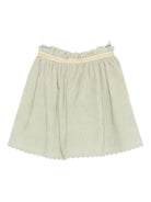 Gonna per bambina Louise Misha verde con dettagli arricciati GRI-W25-S0196 ALMOND LOUISE MISHA 