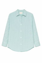 Camicia per donna MC2 Saint Barth verde con design a righe CYS0001 01414L MC2 ST. BARTH 