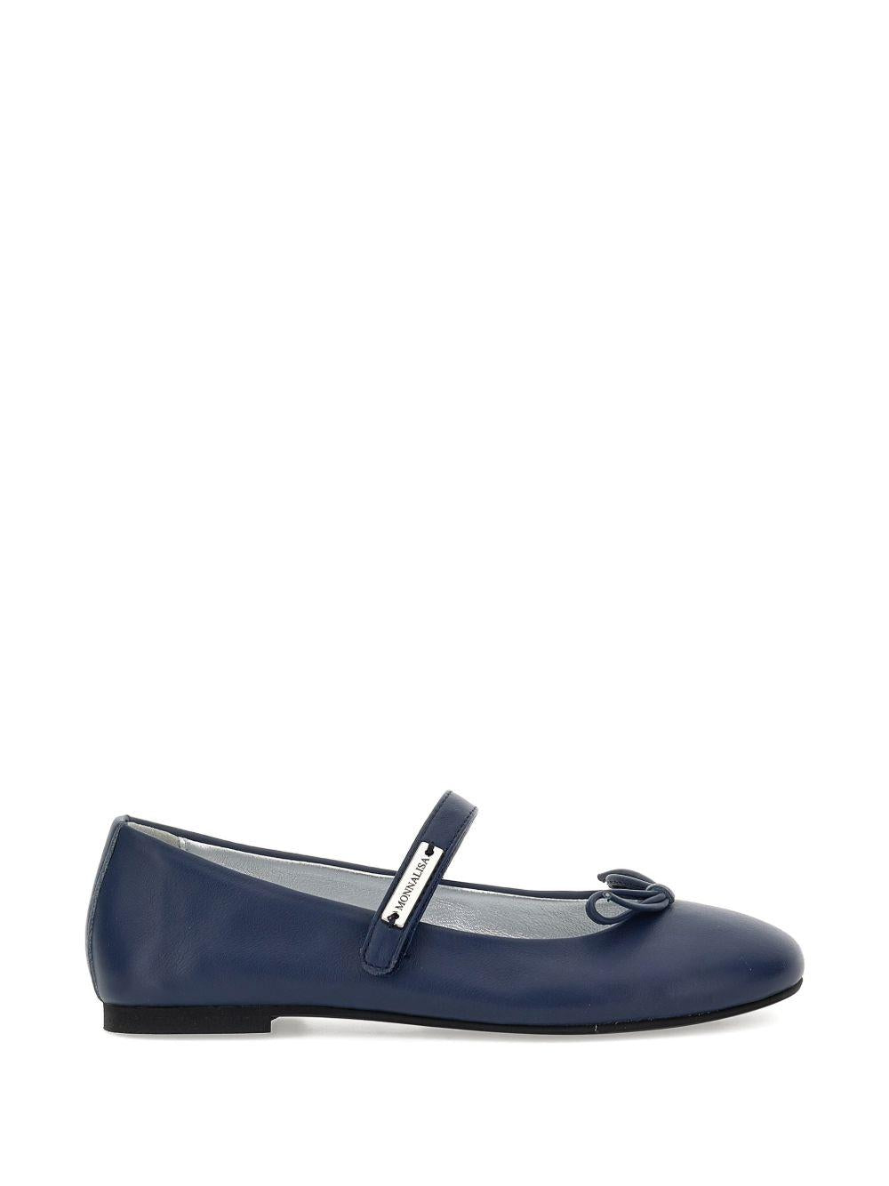 Ballerine per bambina Monnalisa Kids blu con dettaglio fiocco 8CH015 8786 056S MONNALISA KIDS 