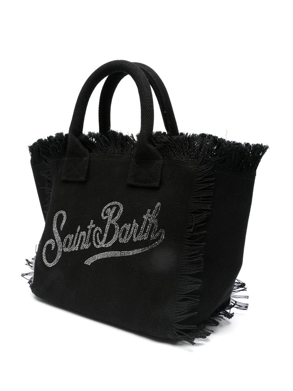 Borsa Colette MC2 Saint Barth nera con logo impreziosito da strass COL0001 02563L MC2 ST. BARTH KIDS 