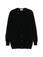 Cardigan per bambina Elisabetta Franchi La Mia Bambina nero con scollo a V EFMA172CFL230 D748 ElISABETTA FRANCHI 