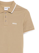 T-shirt per bambino Boss Kids beige con colletto stile polo J53169 295 BOSS KIDS 