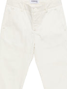 Pantaloni per bambino DONDUP Kids bianco con chiusura a bottone DMPA1800RA029 0000 DONDUP KIDS 