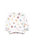Felpa per neonati Molo bianca con stampa macaron 6S26J203 9571 MOLO KIDS 