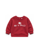 Felpa per neonati Etro Kids rossa con stampa logo sul davanti GY4530 Z3183 52C ETRO KIDS 