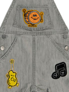 Salopette per neonato Stella McCartney Kids grigia con stampa grafica musicale TYA502 Z0522 909 STELLA McCARTNEY KIDS 