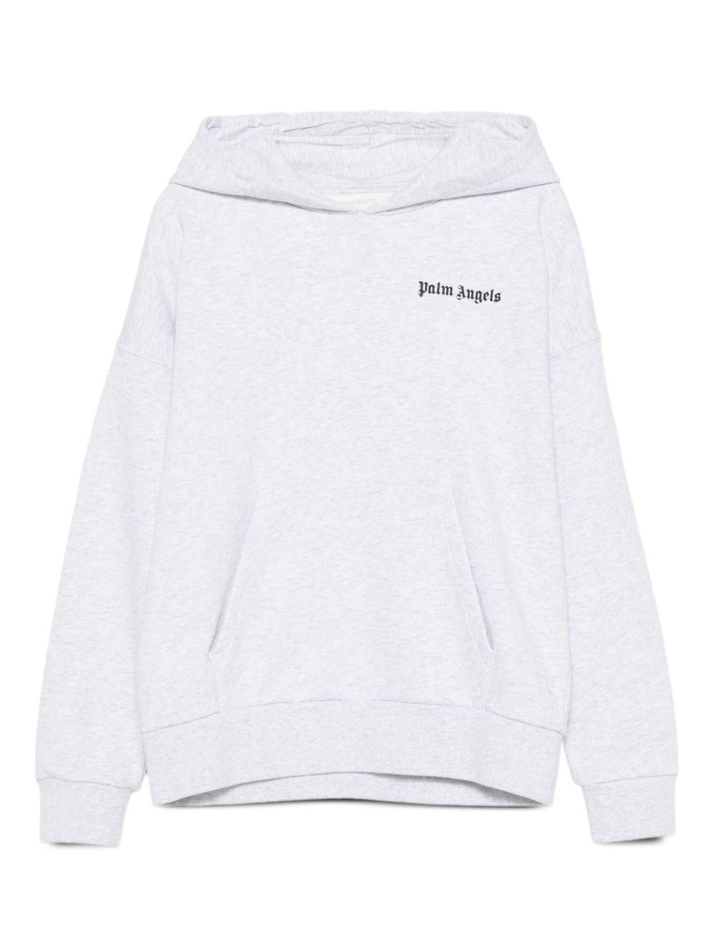 Felpa per bambino Palm Angels Kids grigia con cappuccio e stampa con logo PBBB011C99FLE002 0810 PALM ANGELS KIDS 