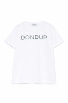 T-shirt per bambino DONDUP Kids bianca con logo sul davanti DMTS0520JE017 D017 DONDUP KIDS 