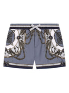 Shorts per neonato Dolce & Gabbana Kids blu con vita elasticizzata L14Q07 FI5NQ HT5XB DOLCE & GABBANA KIDS 