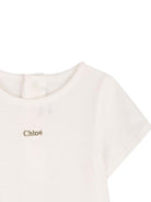 Body per neonata Chloé Kids arancione e bianco a fiori con ruches C20934 45U CHLOE' KIDS 