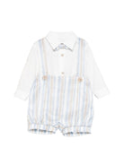 Set camicia e salopette per neonato Colorichiari bianco a righe (2 pezzi) MN308398 4885 53 COLORICHIARI KIDS 