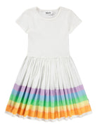 Abito Cissa per bambina Molo bianca con stampa arcobaleno 2S26E102 5237 MOLO 