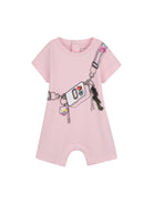 Tutina per neonata The Marc Jacobs Kids rosa con stampa grafica sul davanti W60807 475 THE MARC JACOBS KIDS 