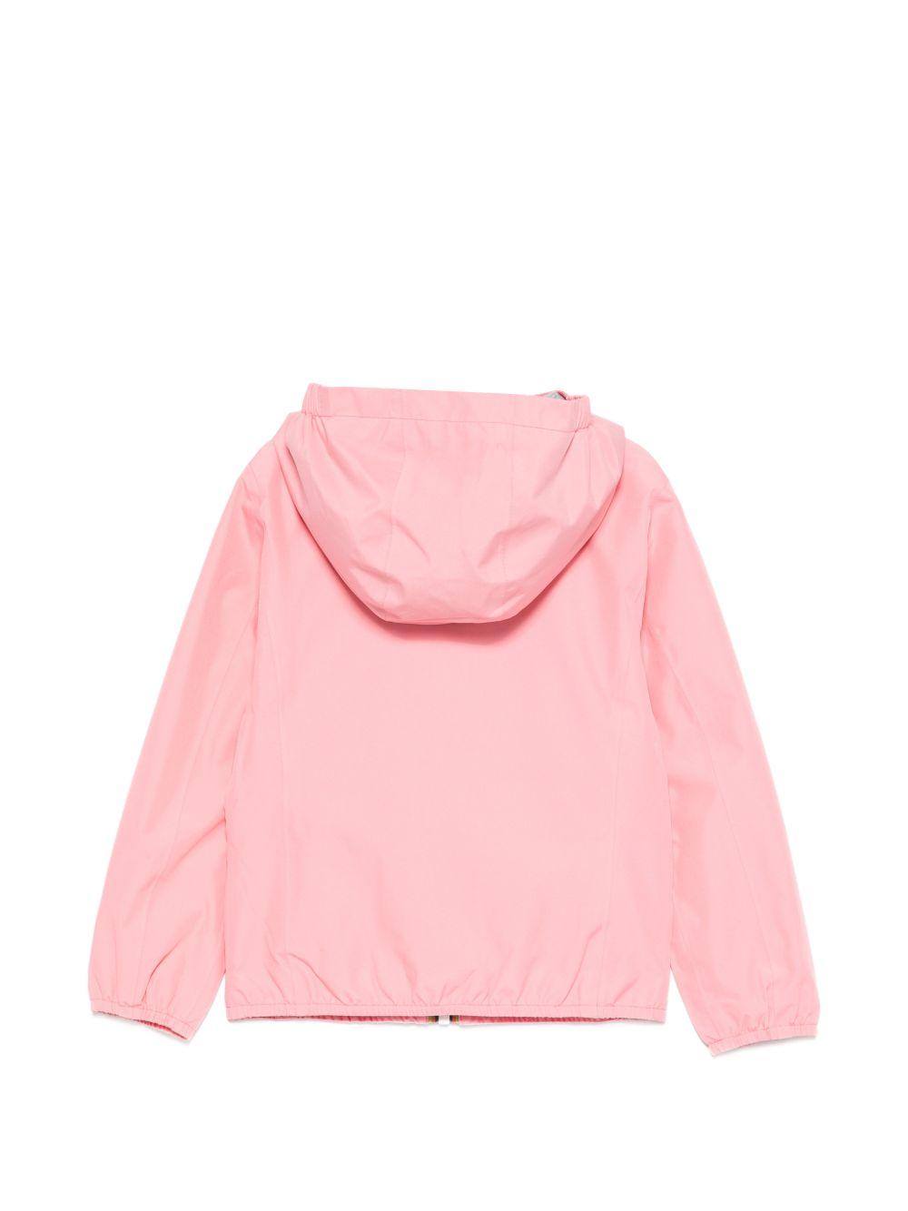 Giubbino P.Lily per bambina K-Way Kids rosa con logo applicato colorato K2148NW Q28 K-WAY KIDS 