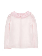 T-shirt per bambina Monnalisa Kids rosa con colletto con ruches 17H603 8201 0091 MONNALISA KIDS 