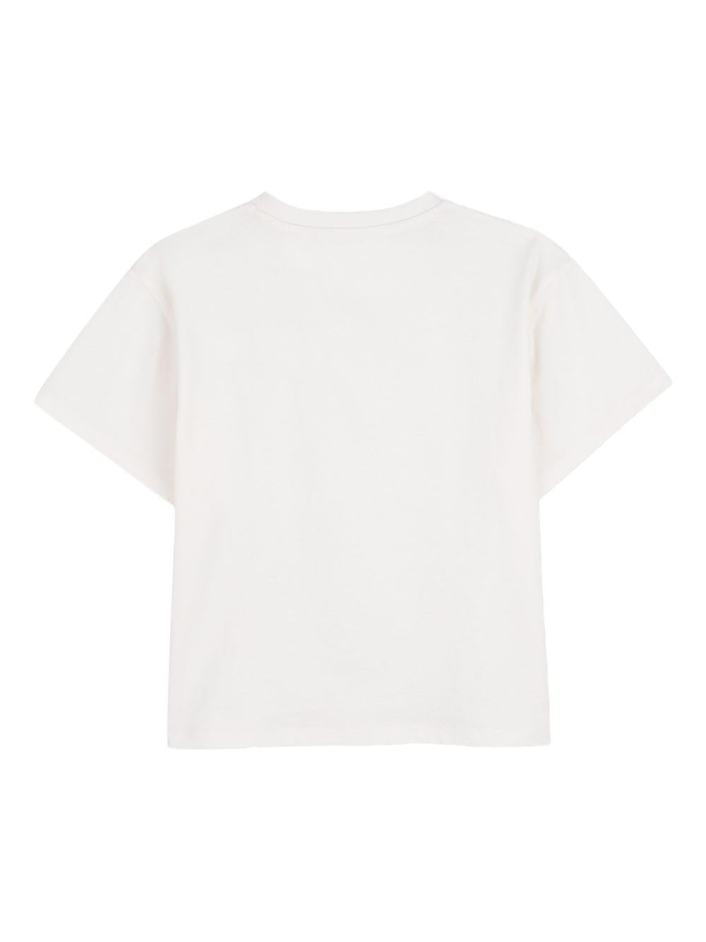T-shirt per bambino Kenzo Kids bianca con dettaglio logo K61681 117 KENZO KIDS 