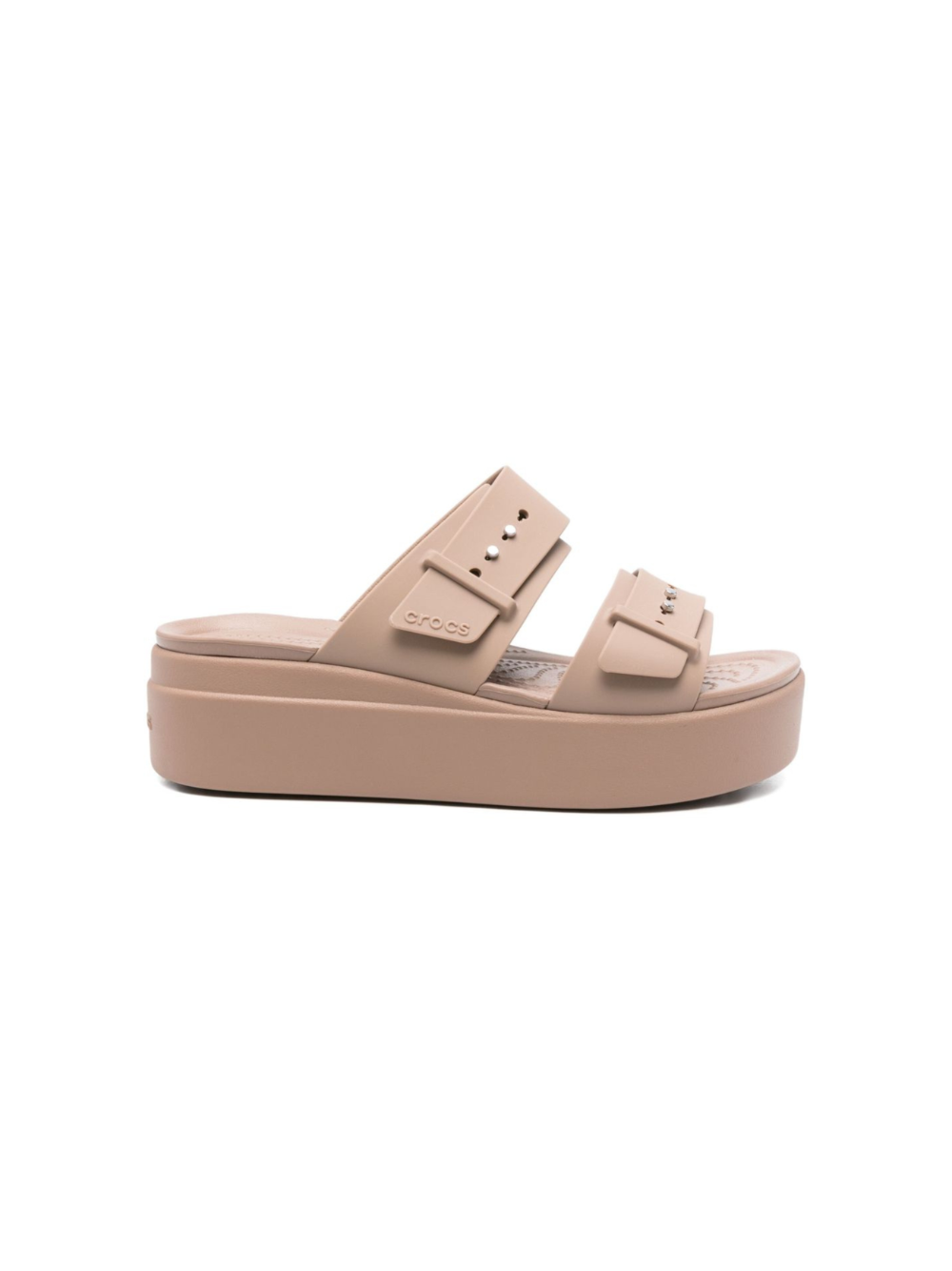 Sandali Brooklyn per donna Crocs beige con doppia fibbia 207431 LATT CROCS KIDS 