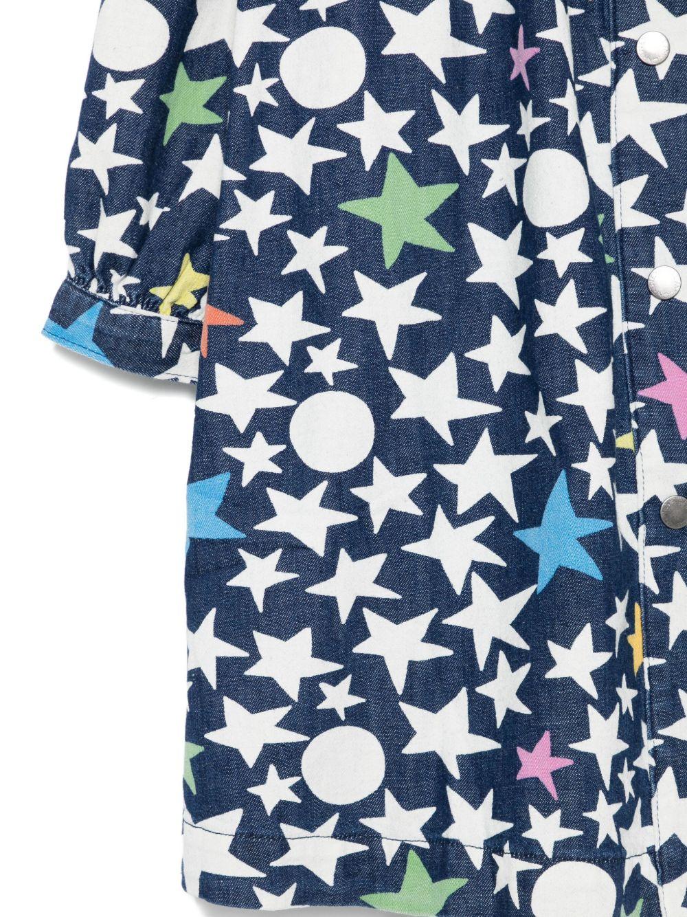 Abito per bambina Stella McCartney Kids in denim con stampa a stelle TX1B70 Z3111 667MC STELLA McCARTNEY KIDS 