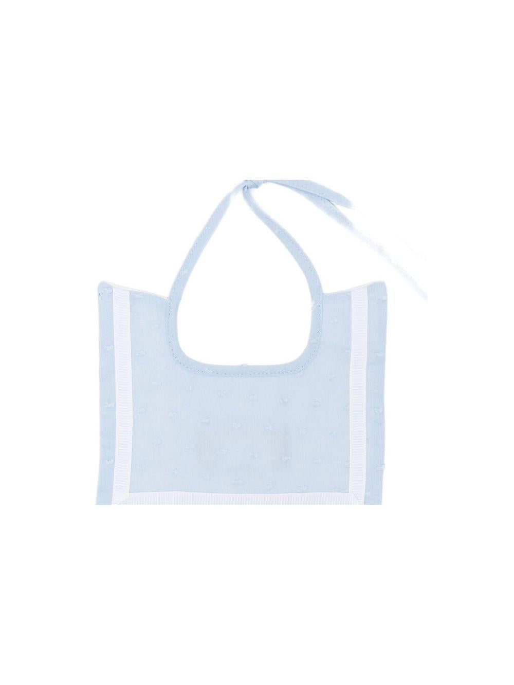 Bavaglino per neonato La Stupenderia azzurro con trama plumetis 2TBBV00 U39 LA STUPENDERIA 