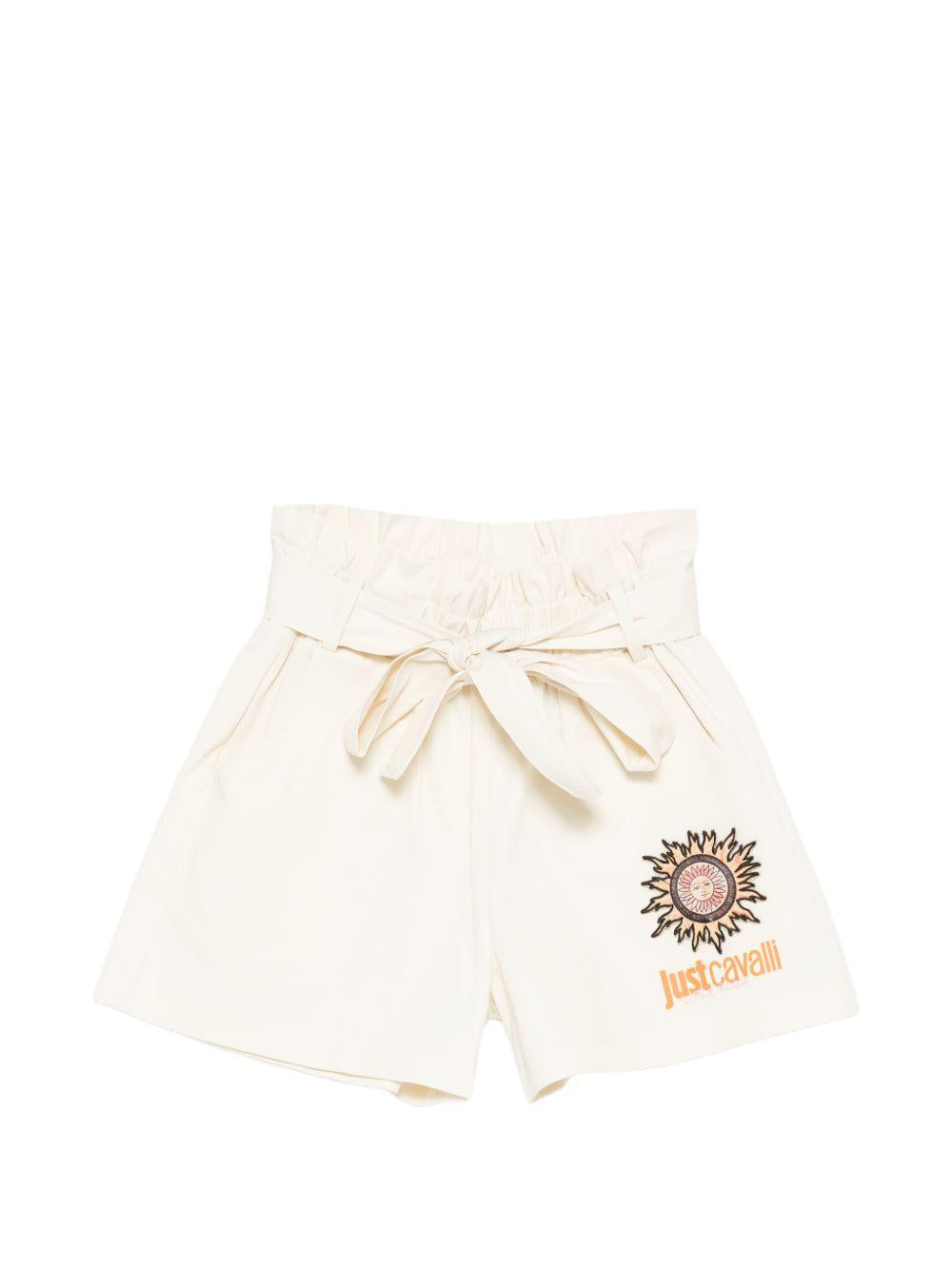 Shorts per bambina Just Cavalli Kids beige con cintura JGP26073SH PRISTINE ROBERTO CAVALLI KIDS 