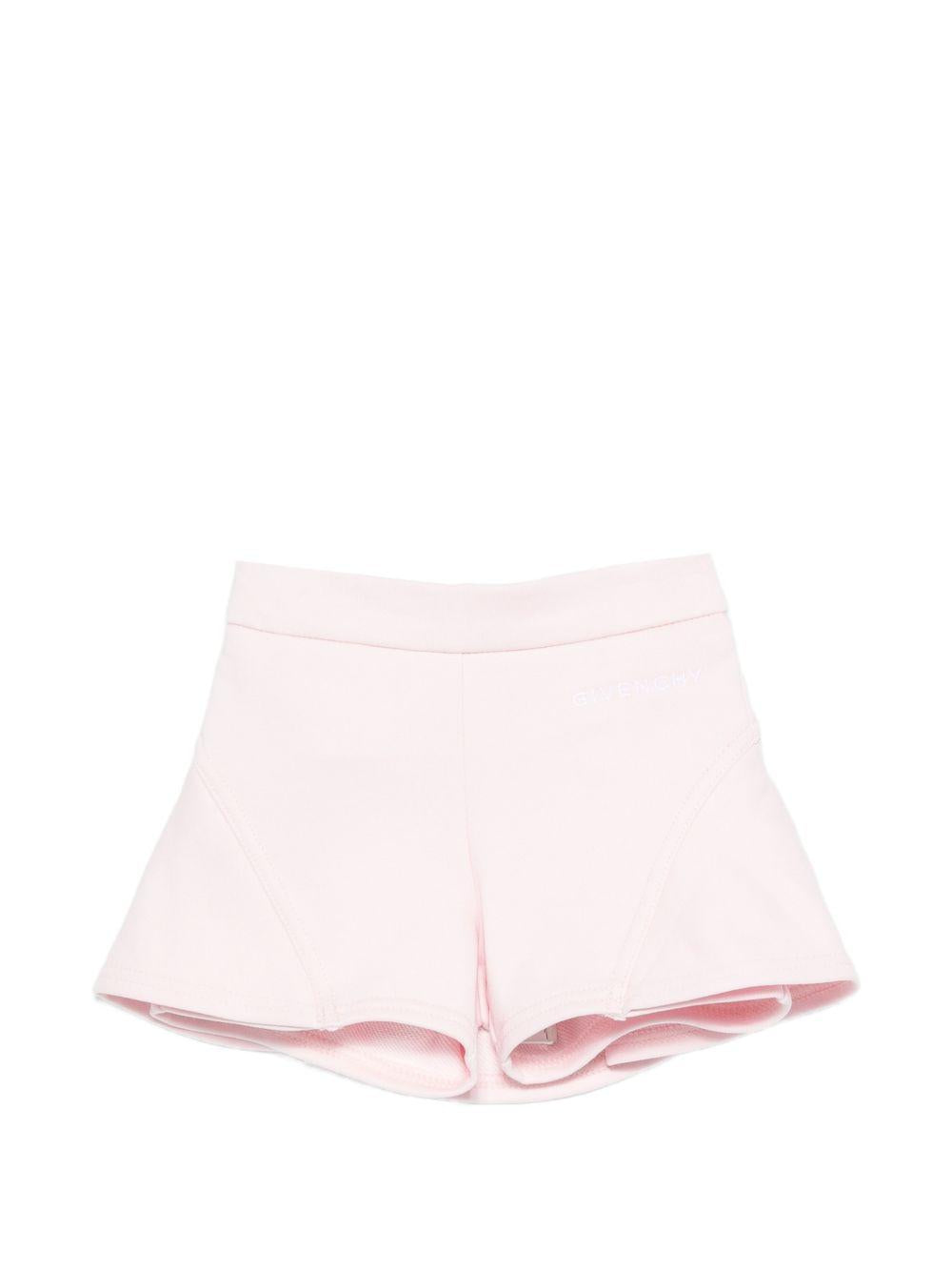 Shorts per neonata Givenchy Kids rosa con vita elasticizzata H31183 44Z GIVENCHY KIDS 