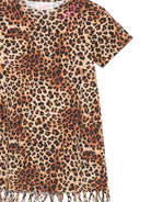 Abito per bambina MC2 Saint Barth Kids marrone con stampa animalier ABY0001 03861L MC2 ST. BARTH KIDS 