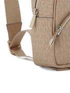 Zaino per bambina Michael Kors Kids beige con motivo con monogramma all-over R30655 215 MICHAEL KORS KIDS 
