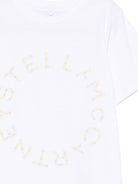 T-shirt per bambina Stella McCartney Kids bianca con stampa logo TY8C71 Z0434 100 STELLA McCARTNEY KIDS 