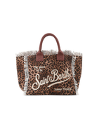 Borsa Vanity MC2 Saint Barth marrone con stampa animalier VANI001 00190L MC2 ST. BARTH KIDS 