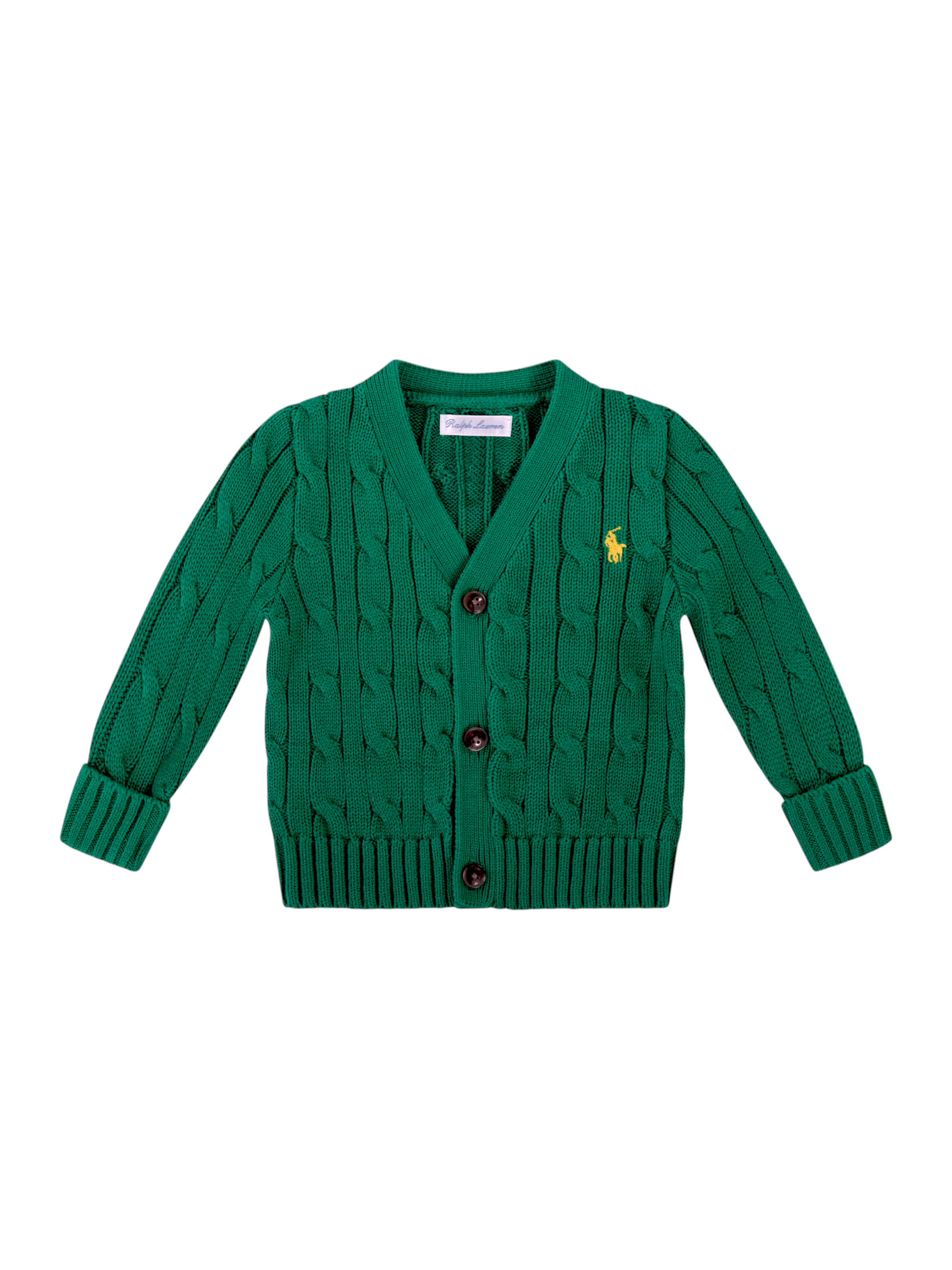Cardigan per neonato Polo Ralph Lauren Kids verde con scollo a V 320925717 500 Ralph Lauren kids 
