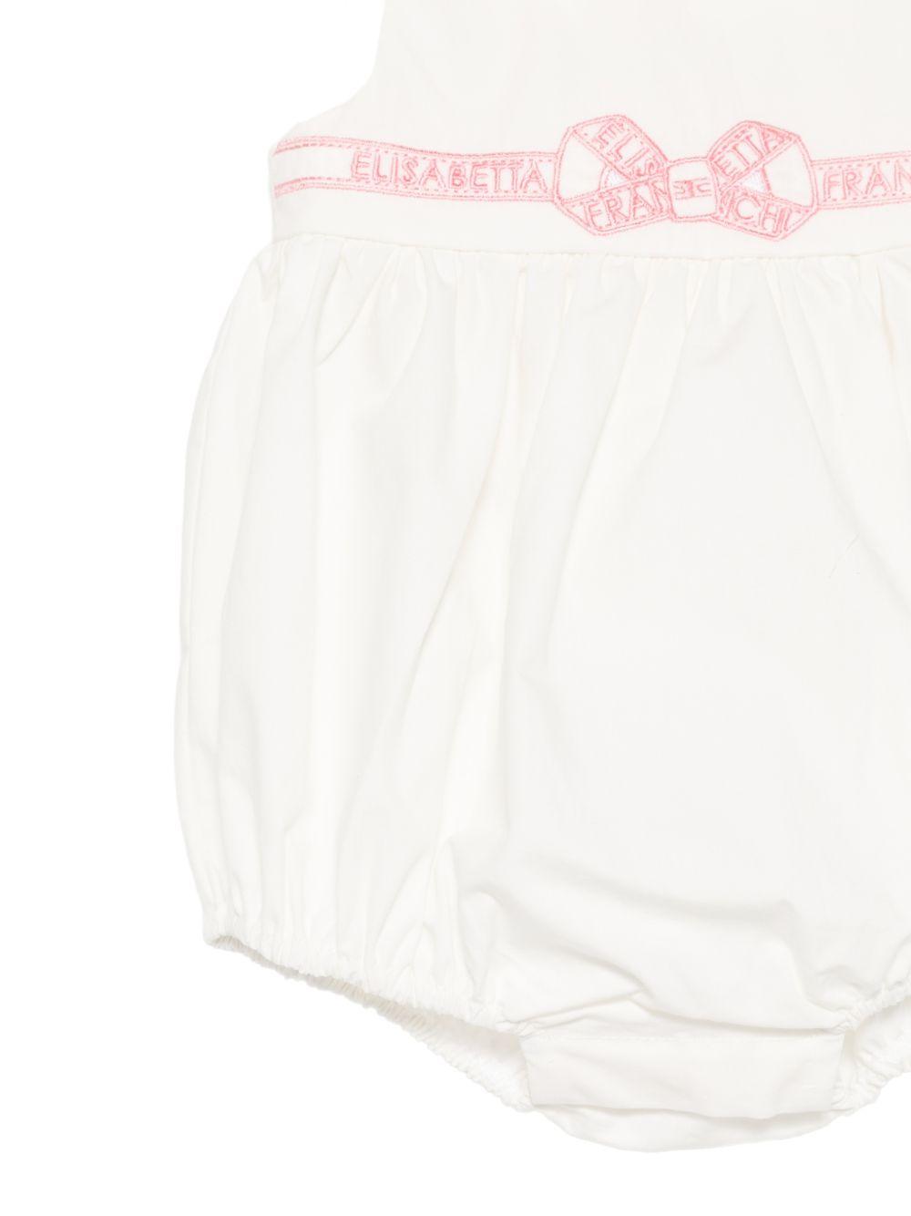 Tutina per neonata Elisabetta Franchi La mia Bambina bianca con colletto Peter Pan ENPG0540CA235 0285 ElISABETTA FRANCHI KIDS 
