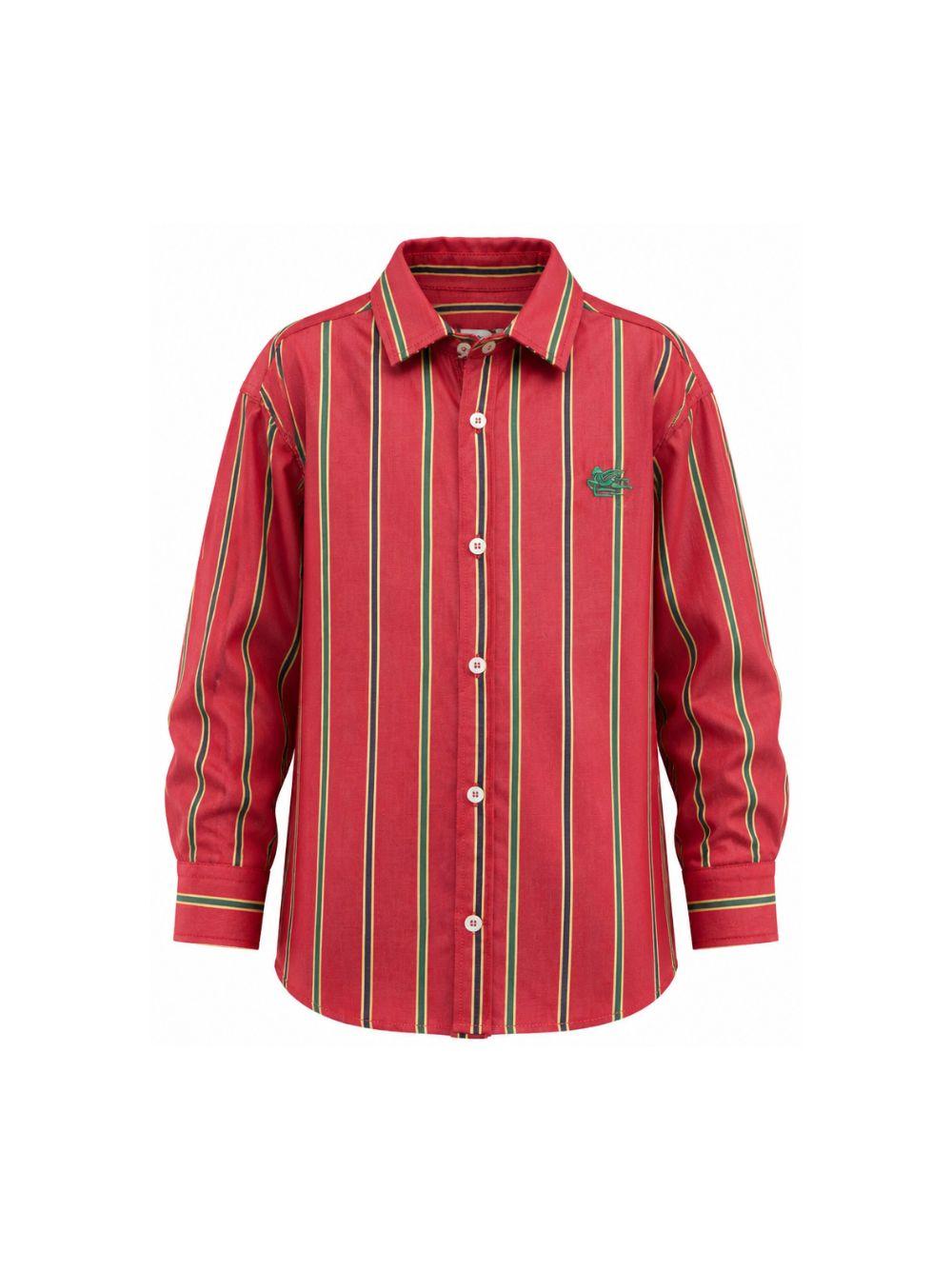 Camicia Pegaso per bambino Etro Kids rosso con motivo a righe GZ5H10 P0622 52CVE ETRO KIDS 