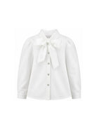 Camicia per bambina Monnalisa Kids bianca con colletto con fiocco 18HOCA 8201 0099 MONNALISA KIDS 