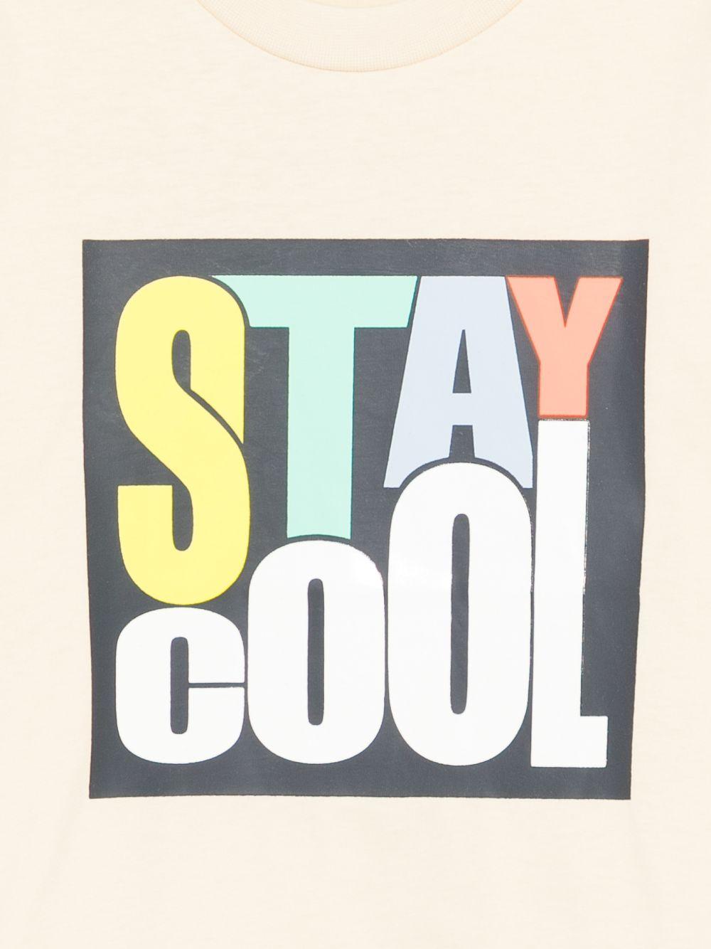 T-shirt per bambino Billieblush gialla con scritta "Stay cool" sul davanti U21708 255 BILLIEBLUSH KIDS 