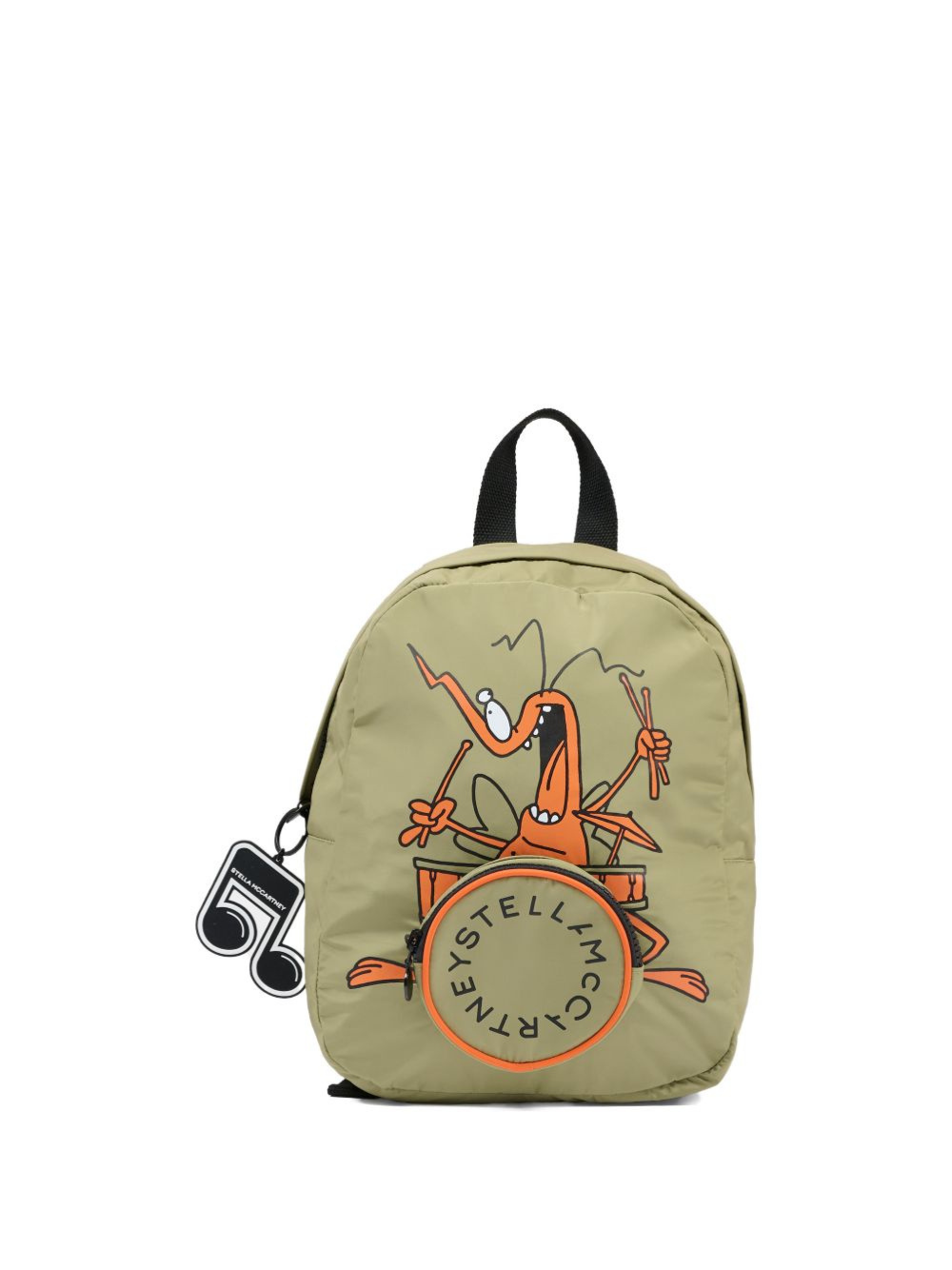 Zaino per bambino Stella McCartney Kids verde con stampa grafica sul davanti TY0P58 Z0537 770 STELLA McCARTNEY KIDS 
