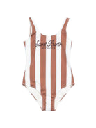 Costume da bagno per bambina MC2 Saint Barth Kids multicolore con logo stampato sul davanti CARA001 03073L MC2 ST. BARTH KIDS 
