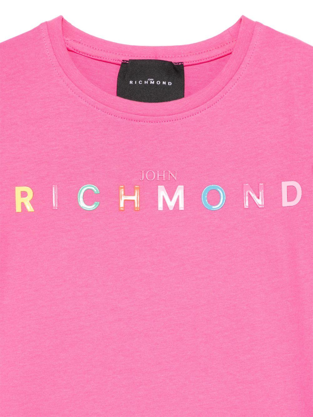 Abito per bambina John Richmond Junior fucsia con logo gommato RGP25159VE BARBIE JOHN RICHMOND KIDS 